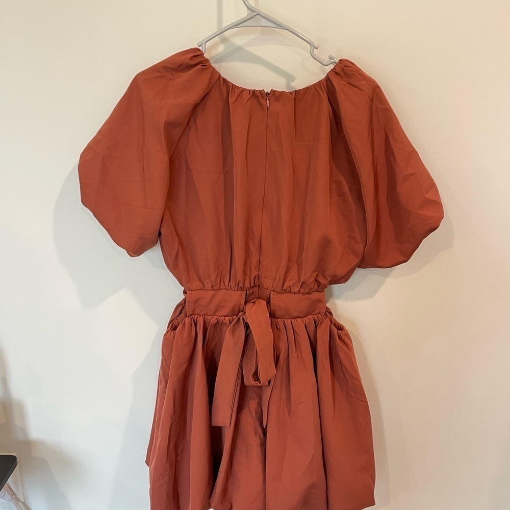 TCEC Bubble Dress in Burnt Orange - Picture 4 of 7